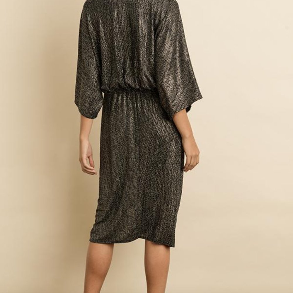 Kimono Drape Midi Length Dress - Picture 3 of 3